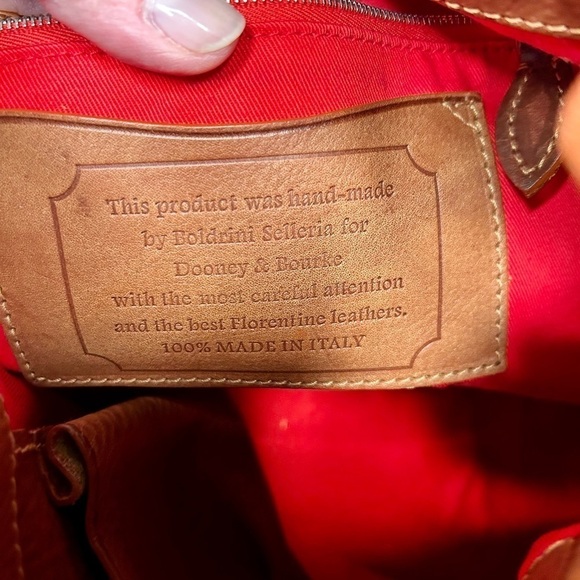 Dooney & Bourke X Boldrini Selleria Bag Italian Leather Brown White Zebra NWT - Picture 11 of 16